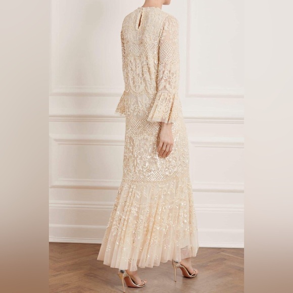 Needle & Thread Cream Lace Maxi Dress - Picture 3 of 10